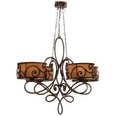 windsor collection stained mica 20 light chandelier