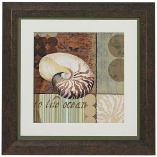 Contemporary Shell II Framed 19 Square Wall Art   #N3616  