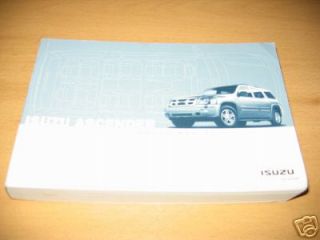 2005 Isuzu Ascender Owners Manual OwnerS
