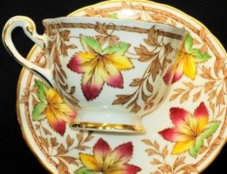 Royal Chelsea Ivy Leaf Elaborate Gold Tea Cup and Saucer Teacup