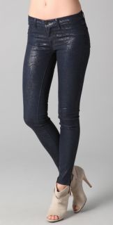 J Brand Boa Print Coated Skinny Jeans