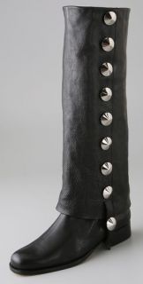 BE & D Saratoga Slouch Flat Boots with Studs
