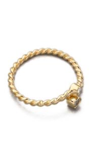 Jacquie Aiche Double Diamond Bezel Twisted  Wrap Waif Ring