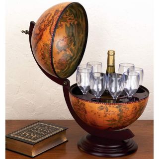  ™ 13 Diameter Italian Replica Table Top Globe Bar Wine New