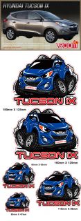  ix Character Illustrated Decal Sticker Set(fit Hyundai Tucson ix ix35