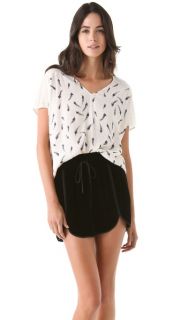 Rebecca Taylor Feather Print Combo Tee