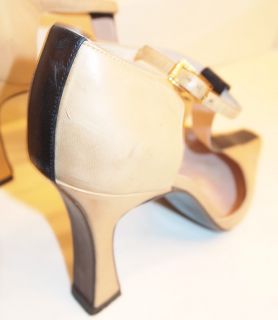 Classy Chanel Two Toned Pumps Strappy Shoes 39 5