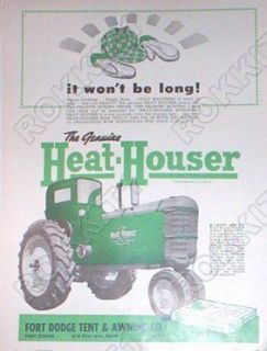 1953 Heat Houser Ad Fort Dodge Tent Awning Co
