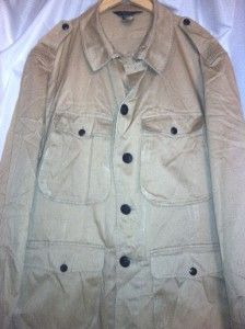 Peterman Khaki Cotton Safari Barn Jacket Mens XXL