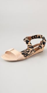 Diane von Furstenberg Janee Haircalf Wedge Sandals