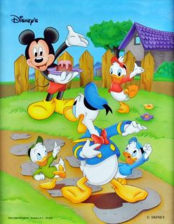 Vintage Mickey Mouse Donald Duck Disney Birthday Cake Movie RARE OOP