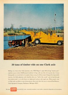  Clark Equipment Michigan Tractor Lumber Jack 60   ORIGINAL ADVERTISING