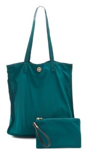 Tory Burch Stacked Logo Travel Tote