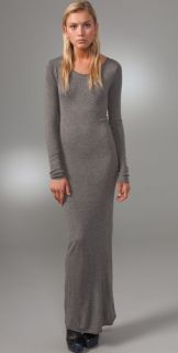 T by Alexander Wang Fitted Long Sleeve Maxi Dress