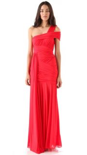 Halston Heritage Ruched Bustier Gown