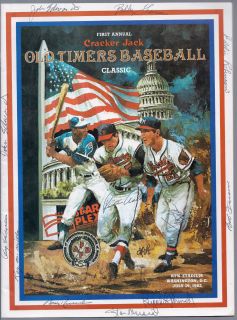  1ST ANNUAL CRACKER JACK OLD TIMERS ALL STAR GAME PROGRAM 23 AUTOGRAPHS