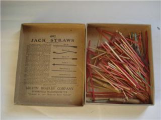 Antique Game of Jack Straws Milton Bradley 1920S