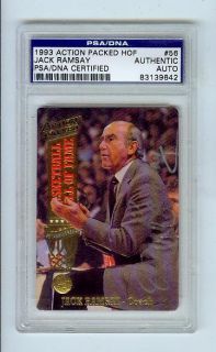 1993 Action Packed HOF 56 Jack Ramsay Auto PSA DNA