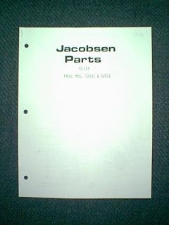 Jacobsen Tiller Models 52201 52211 Parts Manual