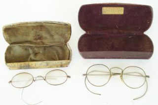  Pair Vintage Wire Rim Frame Glasses Dr J C Leonard Jr Lexington