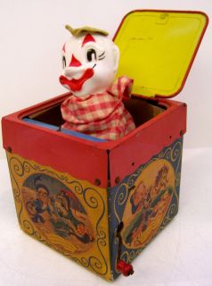 Vintage Mattel Jolly Tune Clown Jack in The Box Bob Routledge Ted