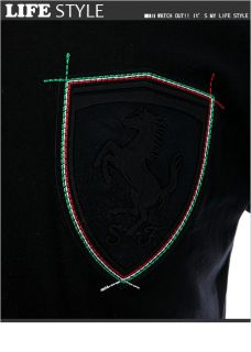 BN Puma Ferrari Mens Short Sleeve Black T Shirt M XXL