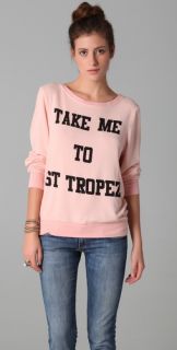 Wildfox Take Me to St Tropez Baggy Beach Sweatshirt