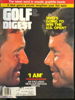 1983 Golf Digest Jack Nicklaus Tom Watson US Open