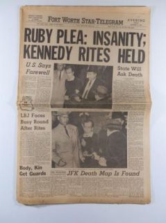 Ruby Plea Insanity Kennedy Rites JFK Fort Worth Star Telegram November