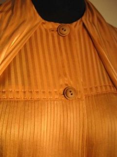 Vintage Galanos Apricot Pleated Silk Couture Maxi Dress Sz 8