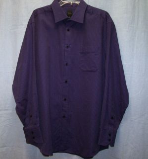 Billy London Purple w Small Stripe LS Dress Shirt Sz XL
