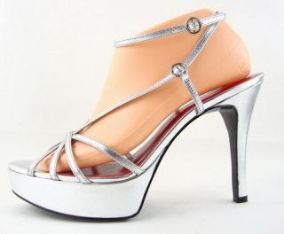 Guess Marciano Jacinda Silver Womens Evening Sandals 10