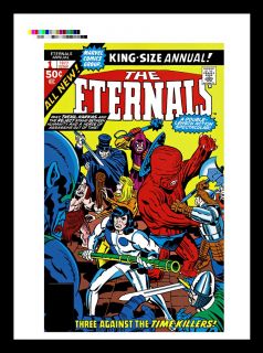 Jack Kirby The Eternals Annual 1 Production Art Cover
