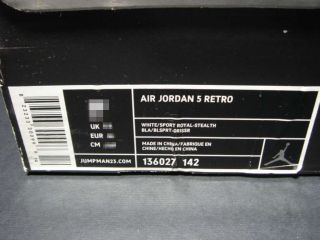 2006 Nike Air Jordan V 5 Retro White Blue US 10 XI