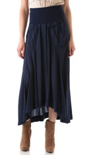 Donna Karan Casual Luxe Button Front Maxi Skirt