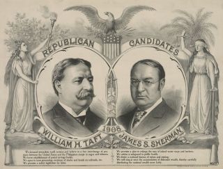  Candidates 1908 William Howard Taft James Sherman 13x19 Print