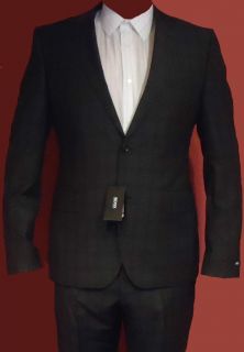 795 Hugo Boss Black Label James Sharp 2 Dark Gray Wool 2 Button Suit