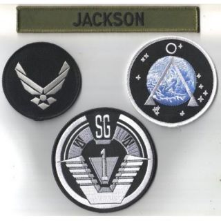 Stargate SG 1 Jackson Uniform Logos Patch Set of 4 New Unused