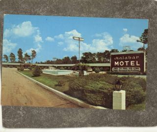 Jacksonville FL Florida 1966 Malabar Motel Postcard