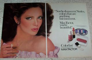 1984 Advertising Jaclyn Smith Max Factor Cosmetics Make Up 2 PG Photo
