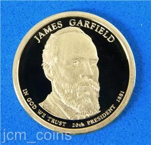 2011 s James Garfield Golden Proof Dollar