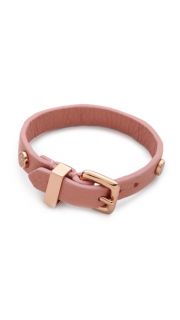 Marc by Marc Jacobs Turnlock Charm Leather Bracelet