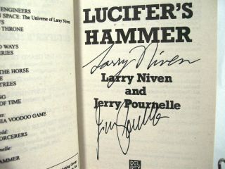 Signed Larry Niven Jerry Pournelle Lucifers Hammer Brand New