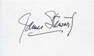 James Stewart Its A Wonderful Life Star Autograph