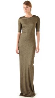 Kimberly Ovitz Metallic Jersey Maxi Dress