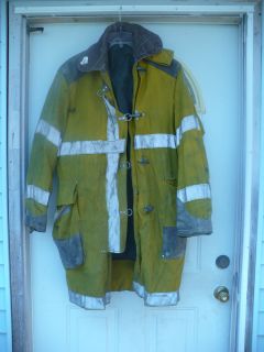 Janesville Yellow with Gray 1010 Fireman Firefighter Jacket Turnout