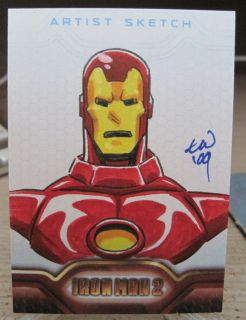 Iron Man Sketch Card by Travis Walton