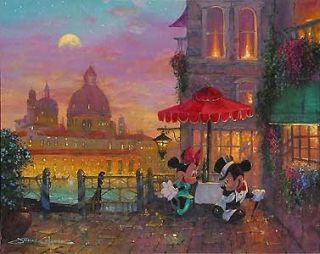 Mickey and Minnie in Venice James Coleman New Canvas Le 50 Signed