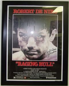 Jake LaMotta Autographed Raging Bull Framed Movie Poster COA