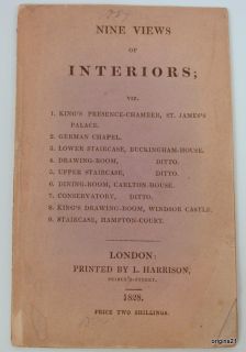 1828 Nine Interiors Scarce St Jamess Palace Buckingham House Windsor